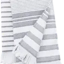 Gestreepte fouta met franjes - Afbeelding 6