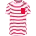 Striped Marine T-shirt with Pocket Short Sleeves - Image 11