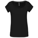 Boat Neck T-Shirt with Short Sleeves - Image 8