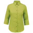 Poplin polycotton shirt with 3/4 sleeves and easy care - Image 21