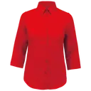 Poplin polycotton shirt with 3/4 sleeves and easy care - Image 24