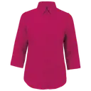Poplin polycotton shirt with 3/4 sleeves and easy care - Image 27