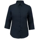Poplin polycotton shirt with 3/4 sleeves and easy care - Image 30