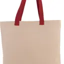 Flacher Einkaufstasche aus Canvas mit kontrastierenden Griffen - Bild 4