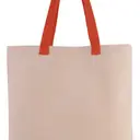 Flacher Einkaufstasche aus Canvas mit kontrastierenden Griffen - Bild 11