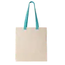Flacher Einkaufstasche aus Canvas mit kontrastierenden Griffen - Bild 13