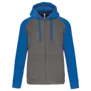 Bicolor fleece hoodie met rits - Afbeelding 20