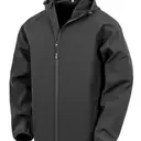 Recycled 3-Layer Softshell Jacket with Hood - Image 2