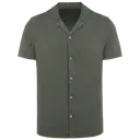 Eco-friendly Bowling Collar Shirt with Short Sleeves - Image 10