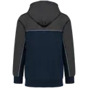 Bicolor fleece jack met capuchon en rits - Afbeelding 7