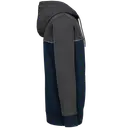 Bicolor fleece jack met capuchon en rits - Afbeelding 8