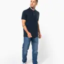 Polo mit Mao-Kragen und kurzen Ärmeln - Bild 7