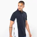Bicolor Piqué Polo with Short Sleeves - Image 3