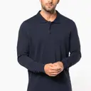 Piqué Polo mit langen Ärmeln - Bild 1