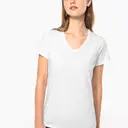 V-neck T-shirt with short sleeves - Image 1