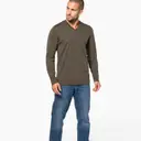 T-shirt met V-hals en lange mouwen - Afbeelding 5