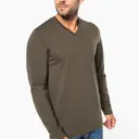 T-shirt met V-hals en lange mouwen - Afbeelding 6
