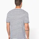 Striped Marine T-shirt with Pocket Short Sleeves - Image 2