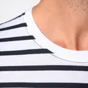Striped Marine T-shirt with Pocket Short Sleeves - Image 4