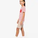 Striped Marine T-shirt with Pocket Short Sleeves - Image 8