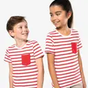 Striped Marine T-shirt with Pocket Short Sleeves - Image 9