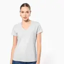 V-neck T-shirt with short sleeves - Image 1