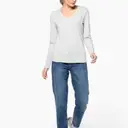 T-shirt met V-hals en lange mouwen - Afbeelding 5