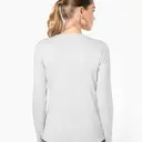 T-shirt met V-hals en lange mouwen - Afbeelding 2