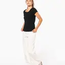 Boat Neck T-Shirt with Short Sleeves - Image 7