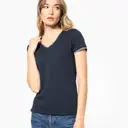 Piqué T-Shirt mit V-Ausschnitt - Bild 1