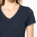 Piqué T-Shirt mit V-Ausschnitt - Bild 3