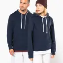 Sweatshirt mit kontrastierender Kapuze und Muster - Bild 1