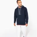 Sweatshirt mit kontrastierender Kapuze und Muster - Bild 6