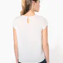 Short Sleeve Crepe Blouse - Image 2