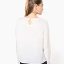 Crepe blouse with long sleeves - Image 2