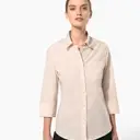 Poplin polycotton shirt with 3/4 sleeves and easy care - Image 1