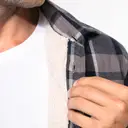 Checked Overshirt with Sherpa Lining - Image 3