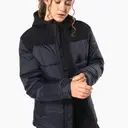 Bicolor gesteppte Parka mit Kapuze - Bild 9