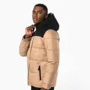 Bicolor gesteppte Parka mit Kapuze - Bild 5
