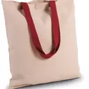 Flacher Einkaufstasche aus Canvas mit kontrastierenden Griffen - Bild 2