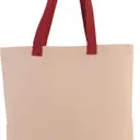 Flacher Einkaufstasche aus Canvas mit kontrastierenden Griffen - Bild 1
