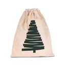 Baumwolltas mit Kordelzug Tannenbaum-Motiv - Bild 1
