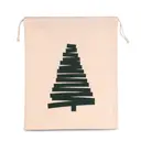Baumwolltas mit Kordelzug Tannenbaum-Motiv - Bild 2