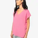 Eco-friendly loose T-shirt with V-neck - Image 3