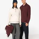 Nachhaltiger Sweatshirt mit Viertelreißverschluss und Polo-Kragen mit fallenden Schultern - Bild 2
