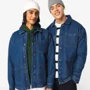 Ökologisch verantwortungsvolle Jeansjacke mit fallenden Schultern - Bild 1