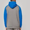 Bicolor fleece hoodie met rits - Afbeelding 2