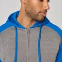 Bicolor fleece hoodie met rits - Afbeelding 6