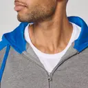 Bicolor fleece hoodie met rits - Afbeelding 8