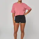 Crop sweatshirt with short sleeves and round neck - Image 5